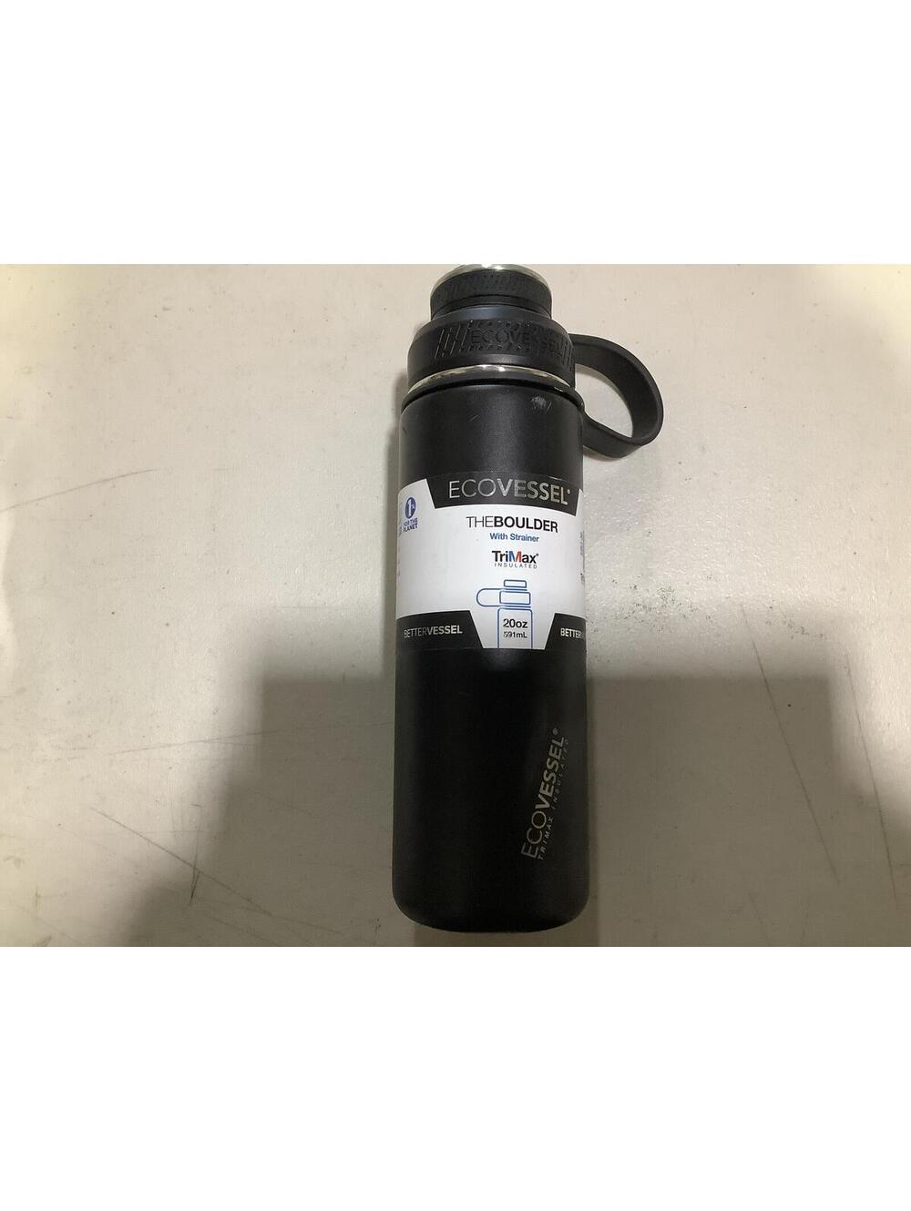 EcoVessel The Boulder 20oz Stainless Steel Water Bottle with Strainer